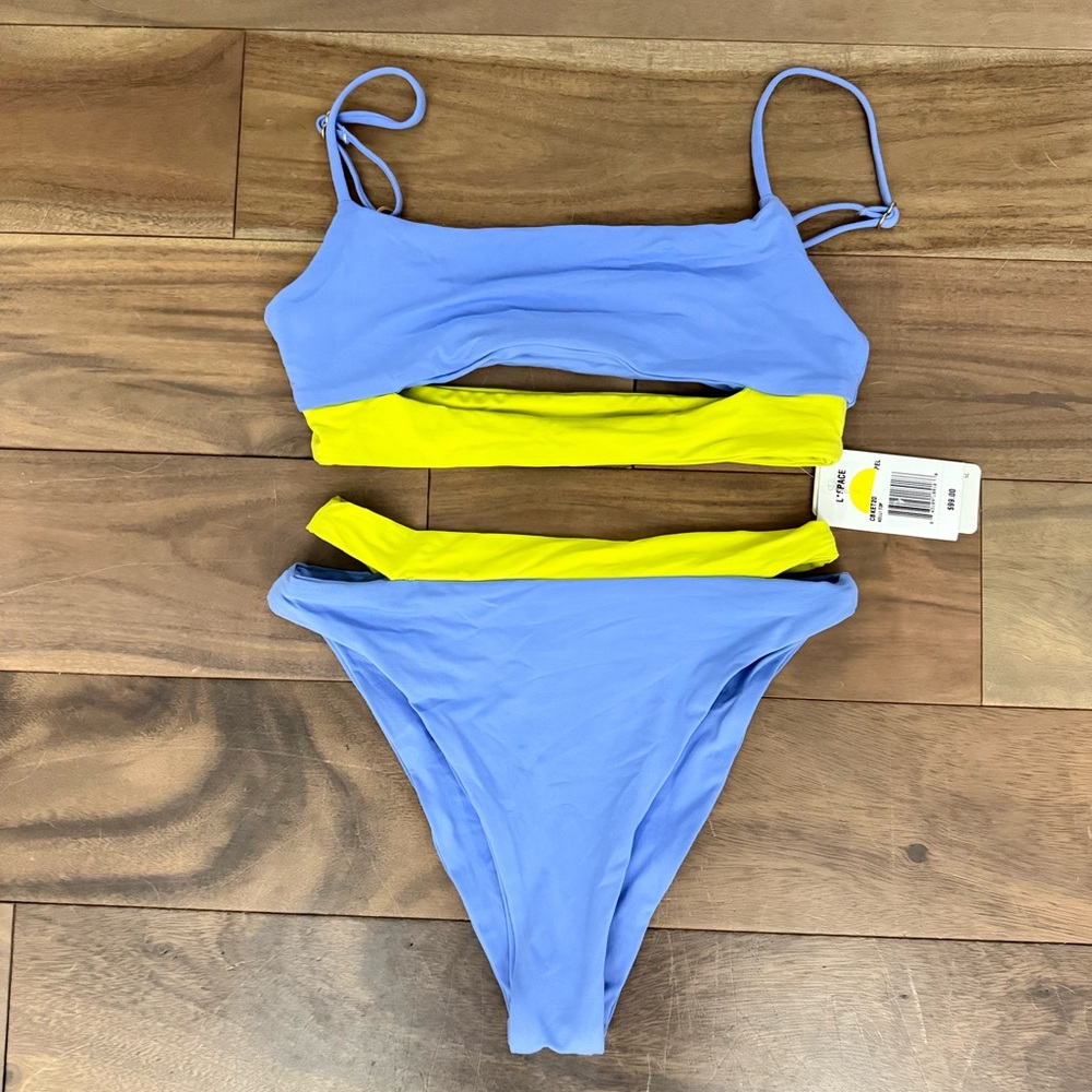 NWT L*Space Kelli Top and Zac Bottom Bikini Set